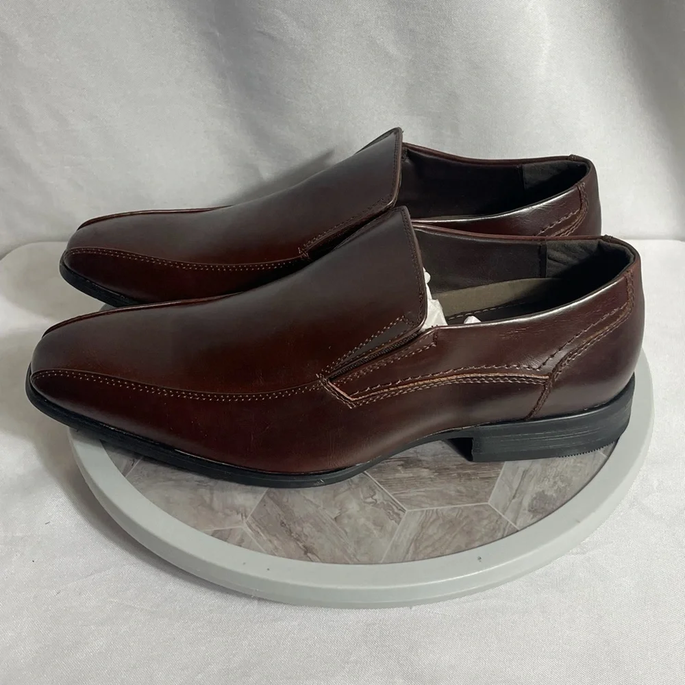 Call It Spring Liraviel Brown Slip-On Dress Shoes Men’s Size 8 Leather Look